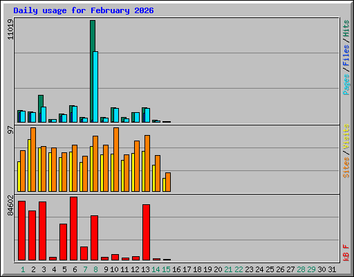 Daily usage for February 2026